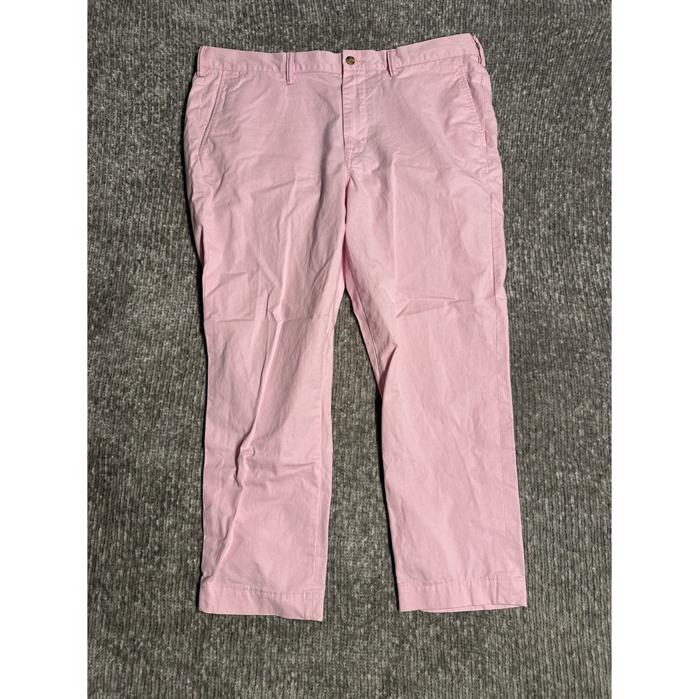 Polo Ralph Lauren Mens 36x30 Pink Stretch Straight Fit Chino Pants Cotton Twill